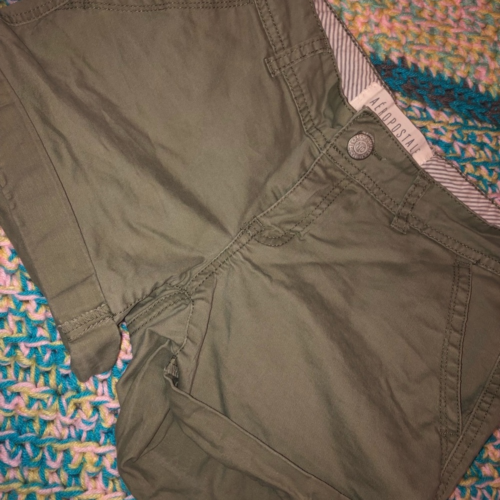 Olive Green Aeropostale Short Shorts Size US 2